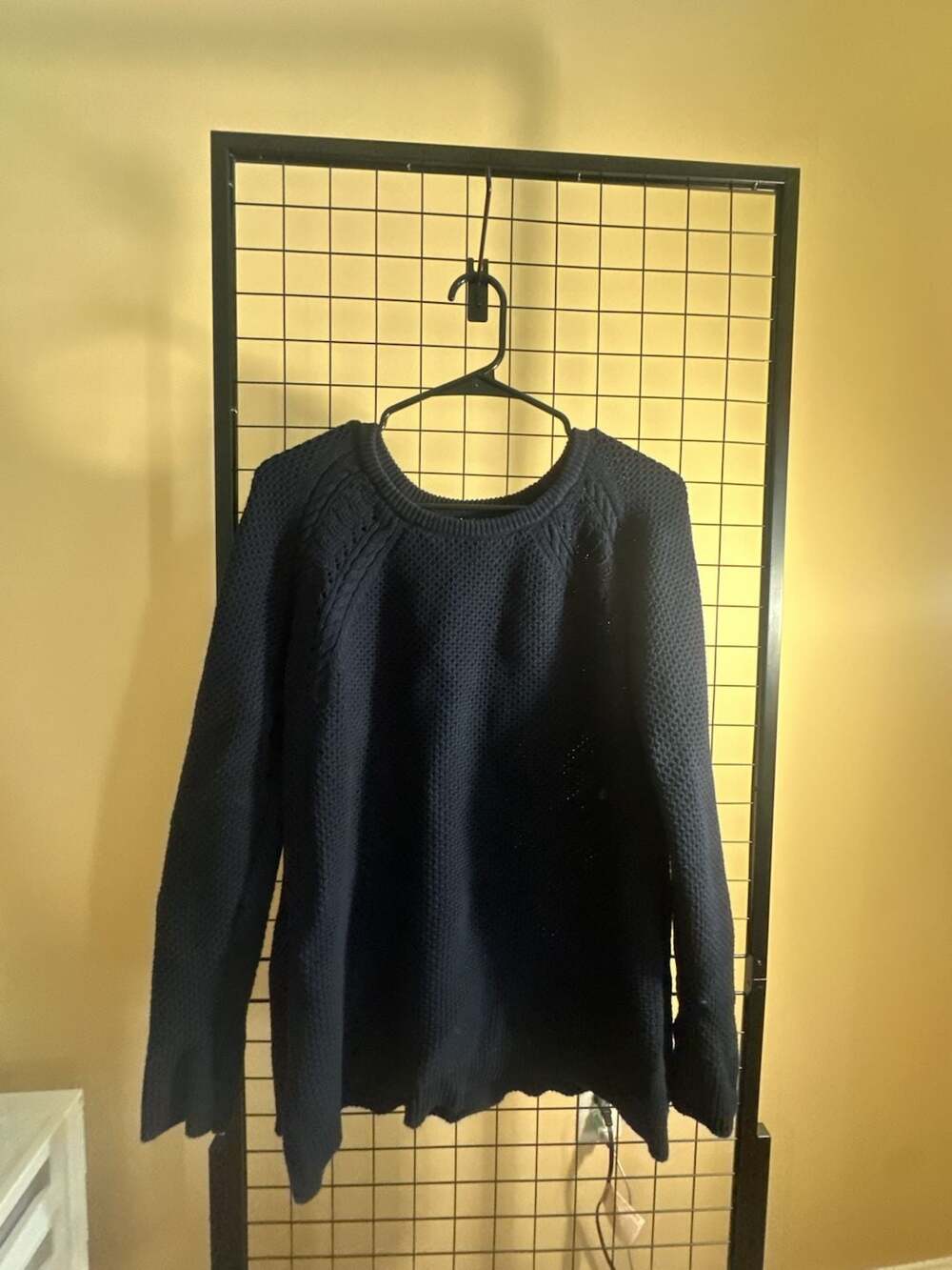 Caribbean Joe Island Supply Co. Women's Navy Blue 100% Cotton Knit Sweater
